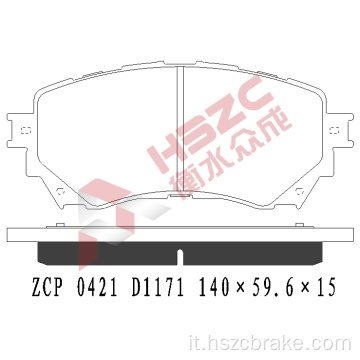 Brake ceramica FMSI D1711 per Mazda
